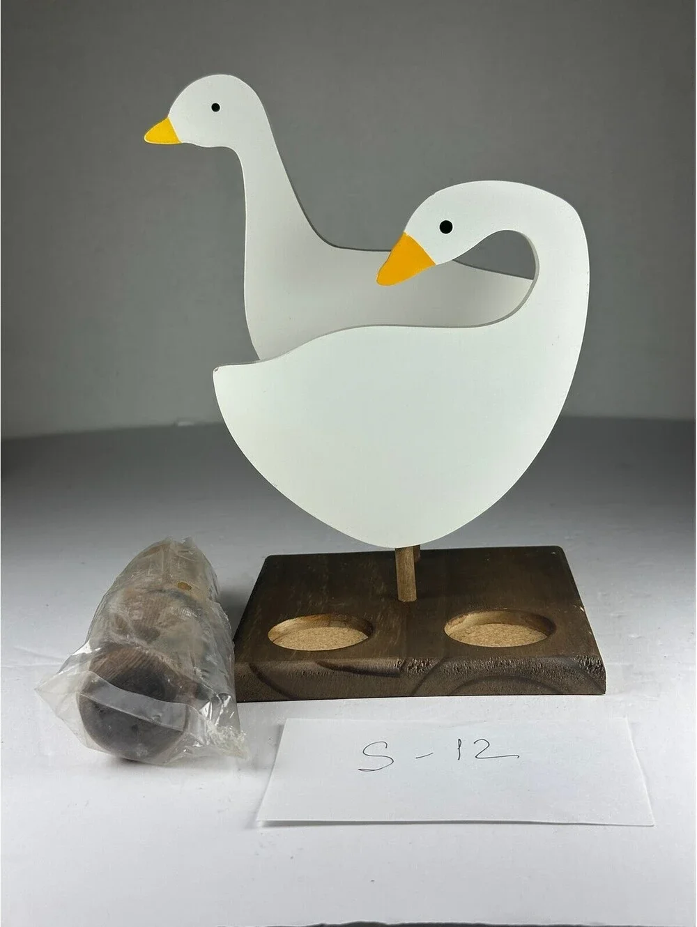 Vintage House of Lloyd Country Geese Napkin Holder Wood Decor S-12